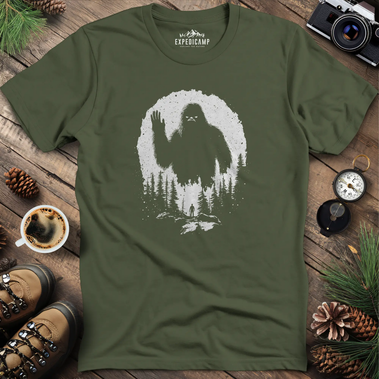 Bigfoot T-Shirt – Mysterious Adventure in the Wild Tee