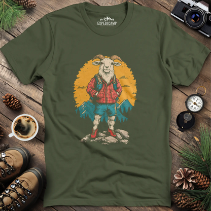 Mountain Goat T-Shirt – Outdoor Adventure Goat Design