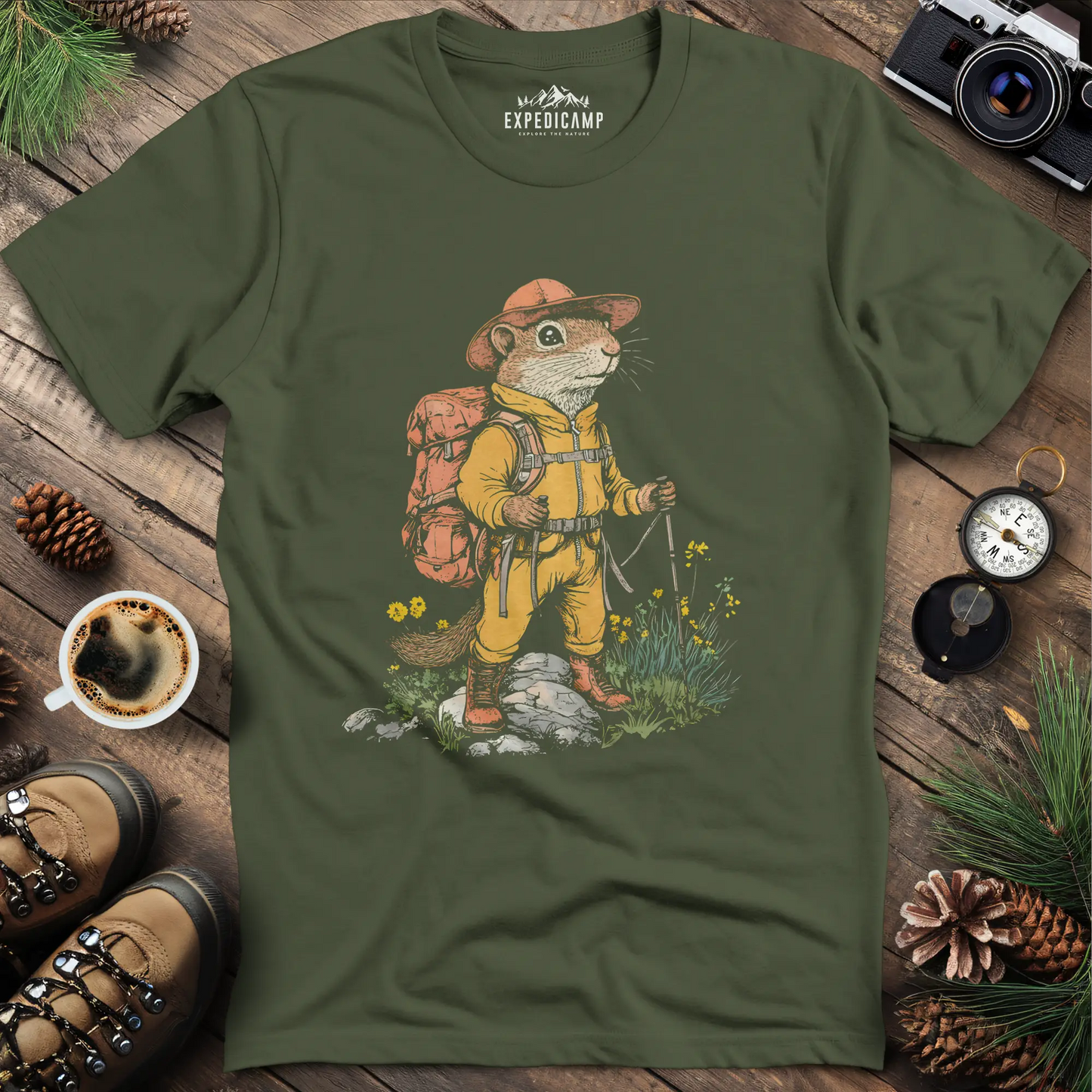 Ground Squirrel Hiker T-Shirt – Small But Mighty Adventurer