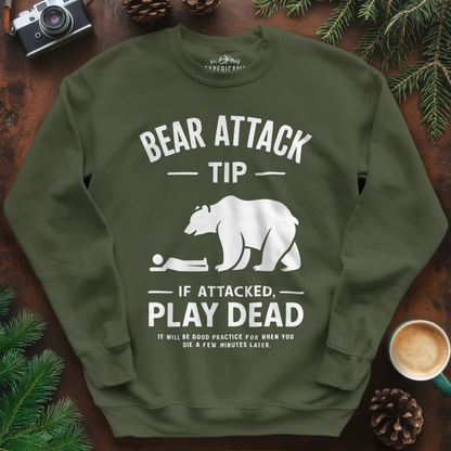 Bear Attack Tip Sweatshirt – Funny Wilderness Survival Sweatshirt