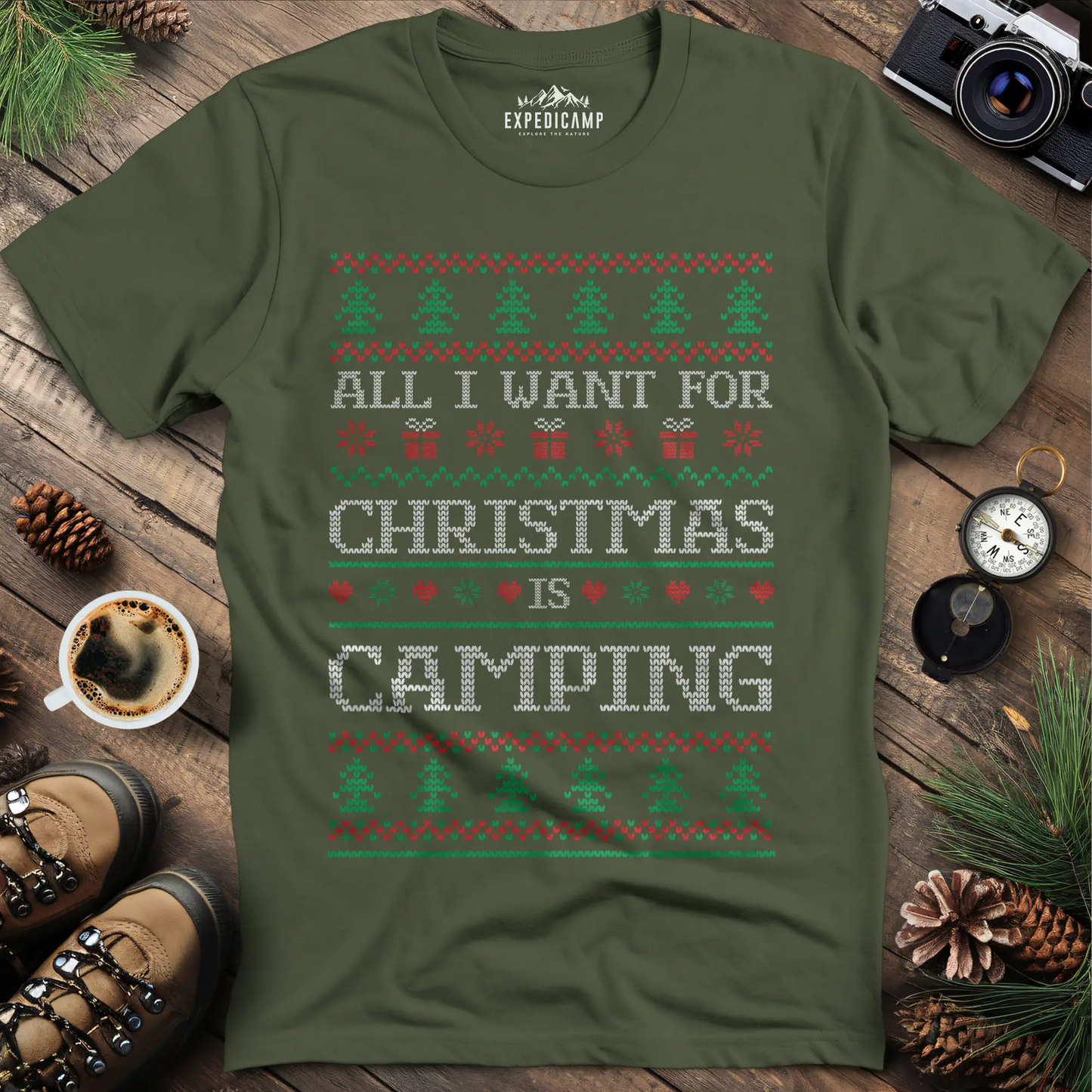 All I Want For Christmas Is Camping T-Shirt