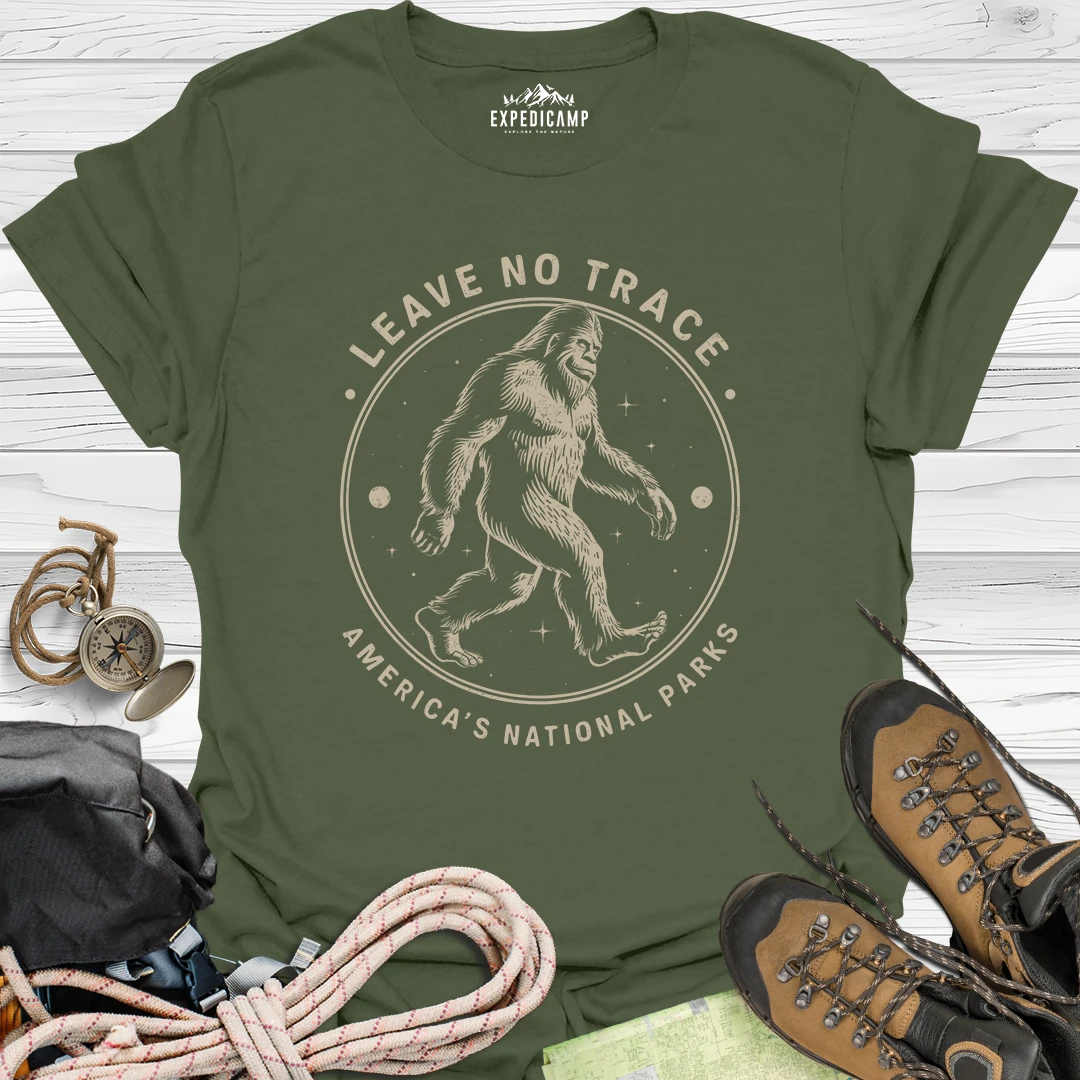 Bigfoot Leave No Trace America's National Parks T-Shirt