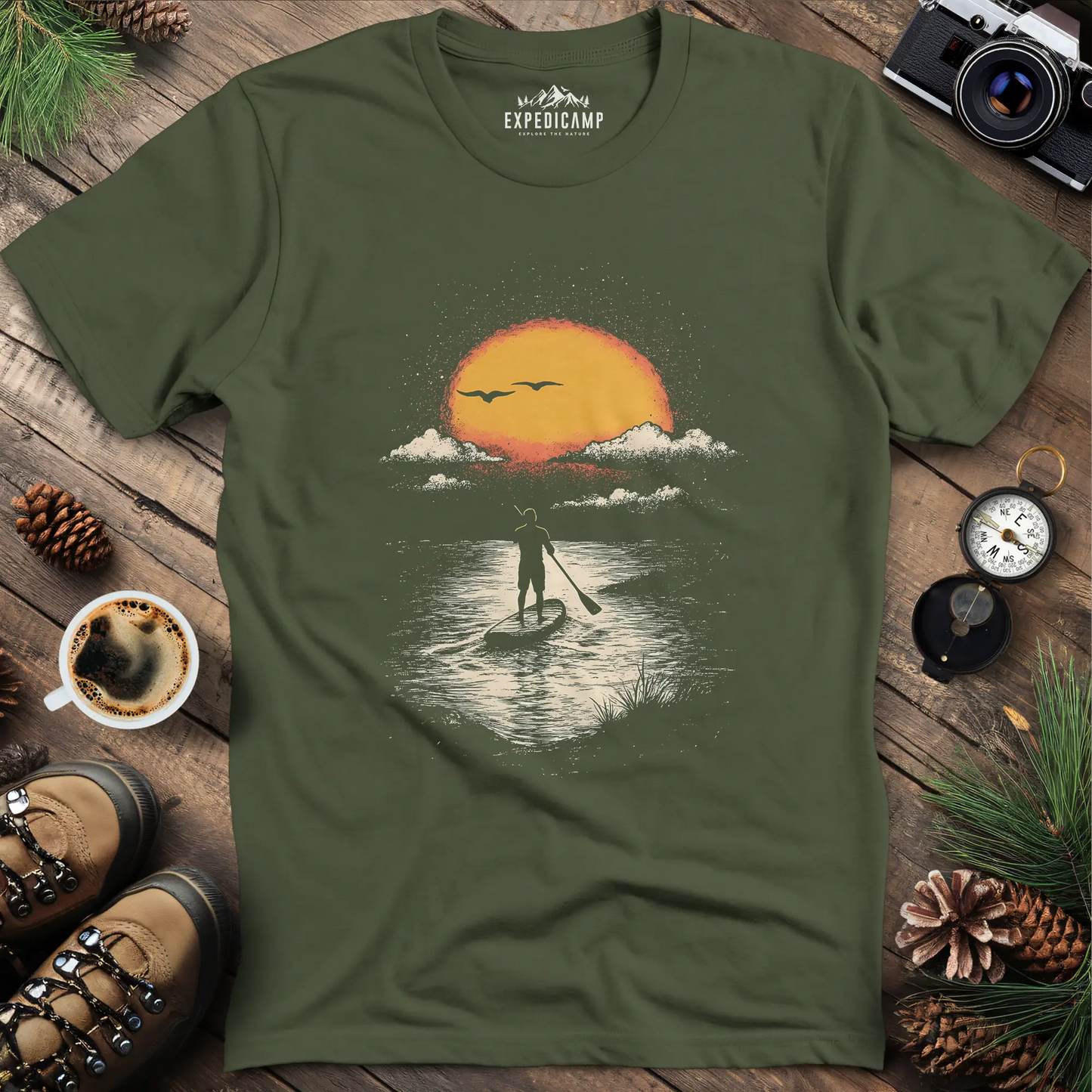 Sunset Paddleboard Adventure T-Shirt