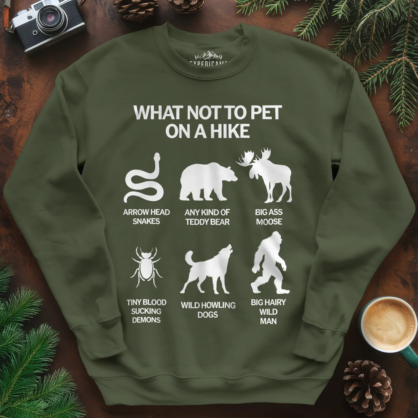 What Not To Pet On A Hike Sweatshirt – Funny Hiking Guide Sweatshirt