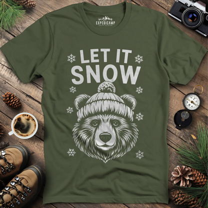 Let It Snow Bear T-Shirt - Cozy Winter