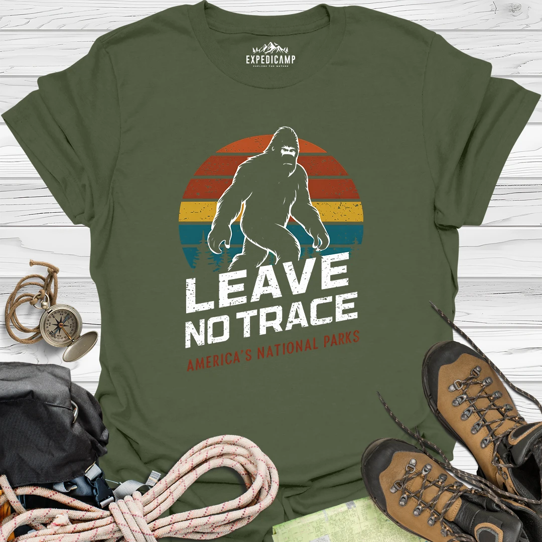 Bigfoot Leave No Trace America's National Parks T-Shirt