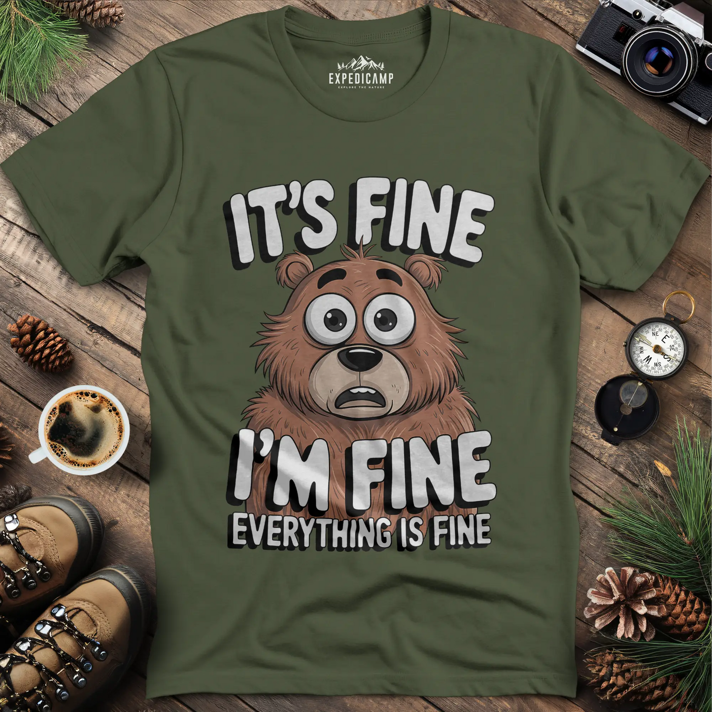 It's Fine, I'm Fine Bear T-Shirt