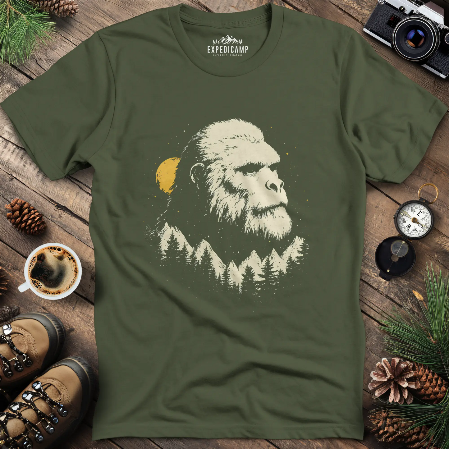 Bigfoot in the Mountains T-Shirt – Legendary Wilderness