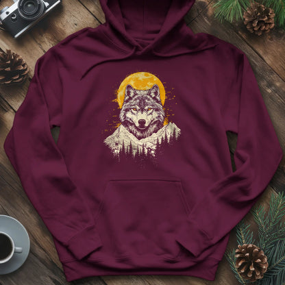 Golden Moon Wolf Hoodie