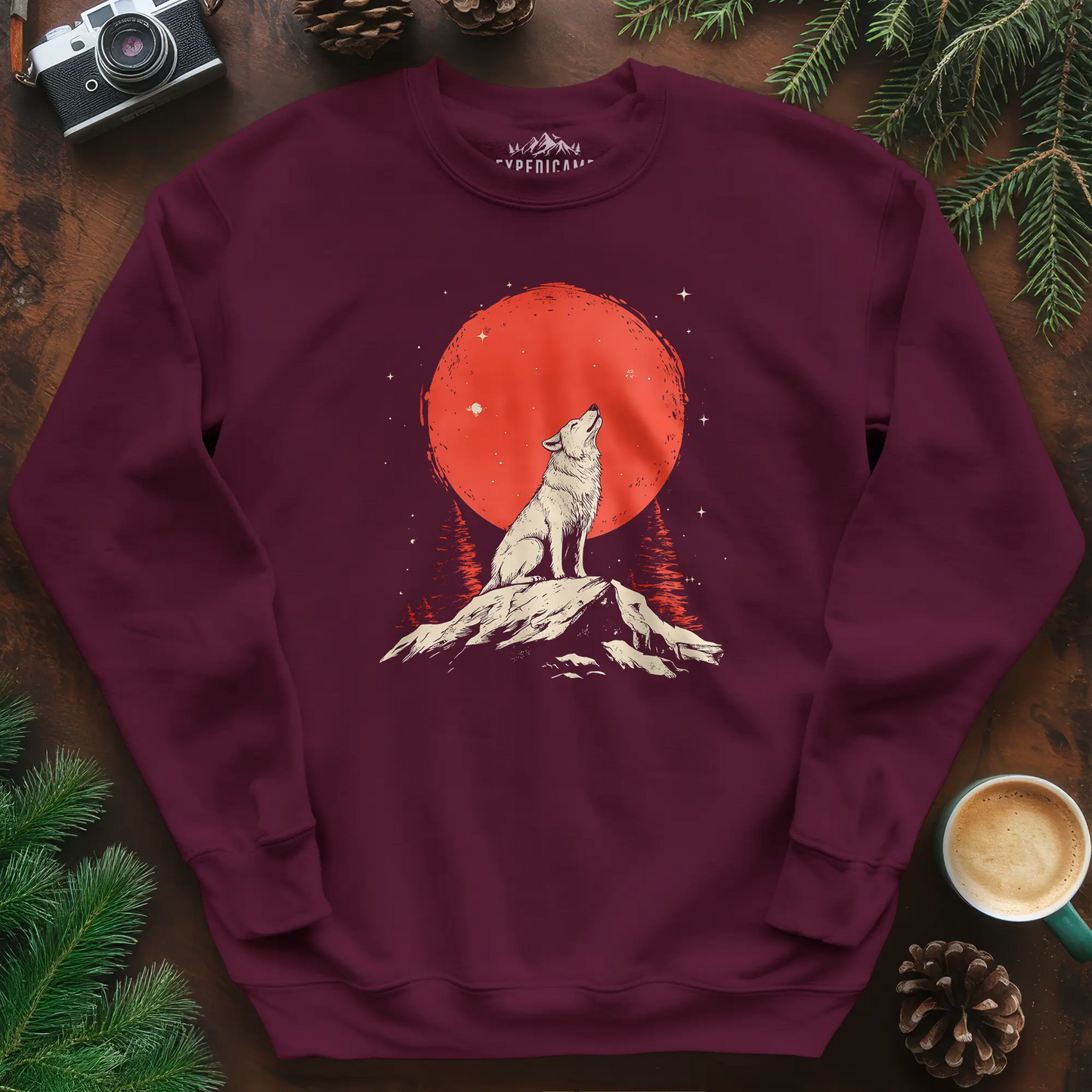 Red Moon Wolf Sweatshirt