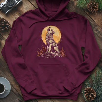 Howling Wolf Under the Moon Hoodie