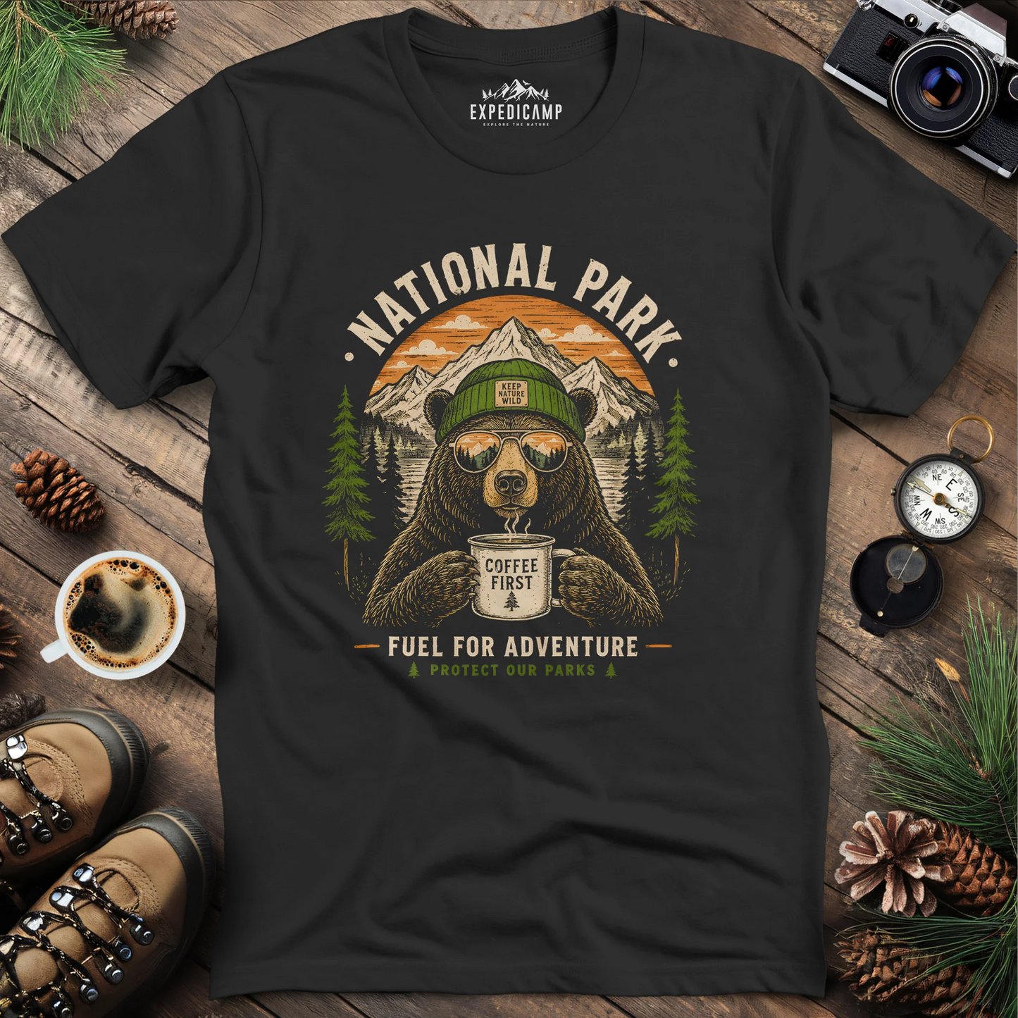 National Park Coffee First Bear T-Shirt