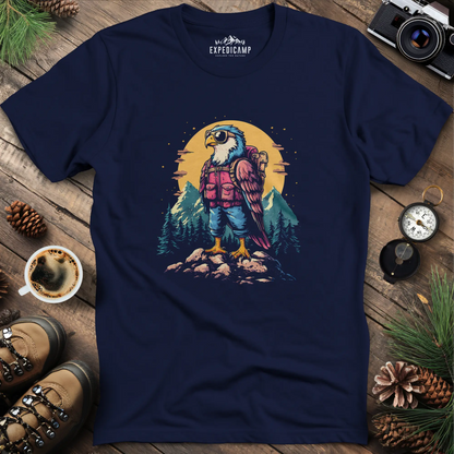 Backpacking Eagle T-Shirt – Majestic Eagle in the Wilderness Design