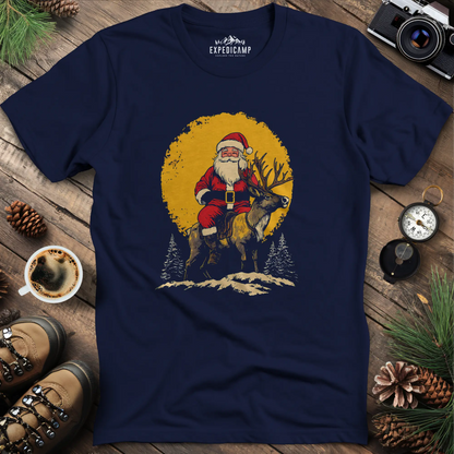 Santa Riding Reindeer T-Shirt