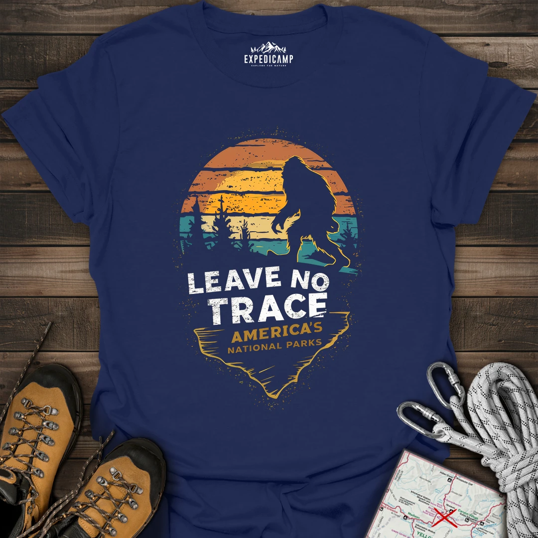 Bigfoot Leave No Trace America's National Parks T-Shirt