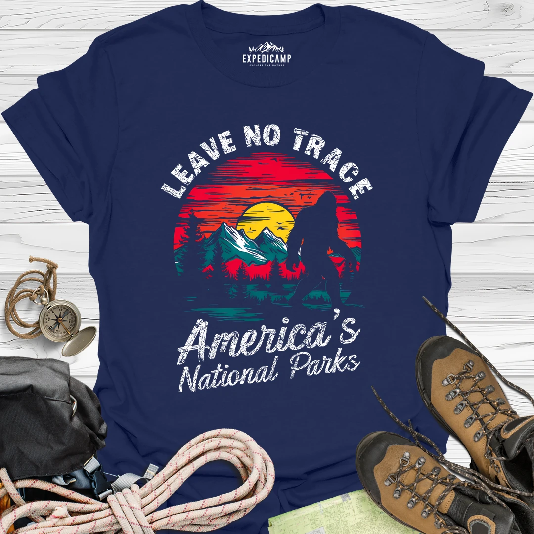 Bigfoot Leave No Trace America's National Parks T-Shirt