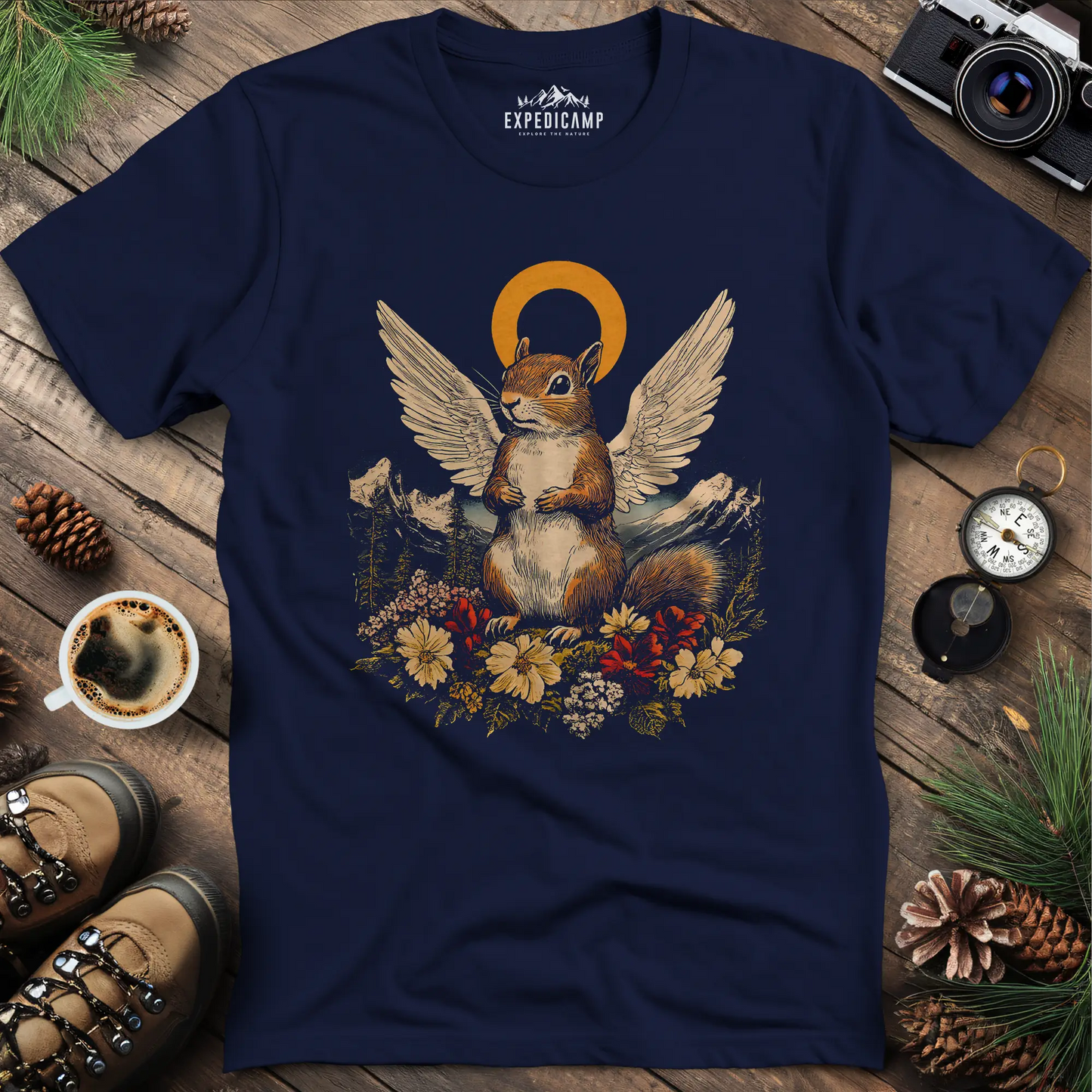 Angel Squirrel T-Shirt - Peanut's Guardian of Nature Design