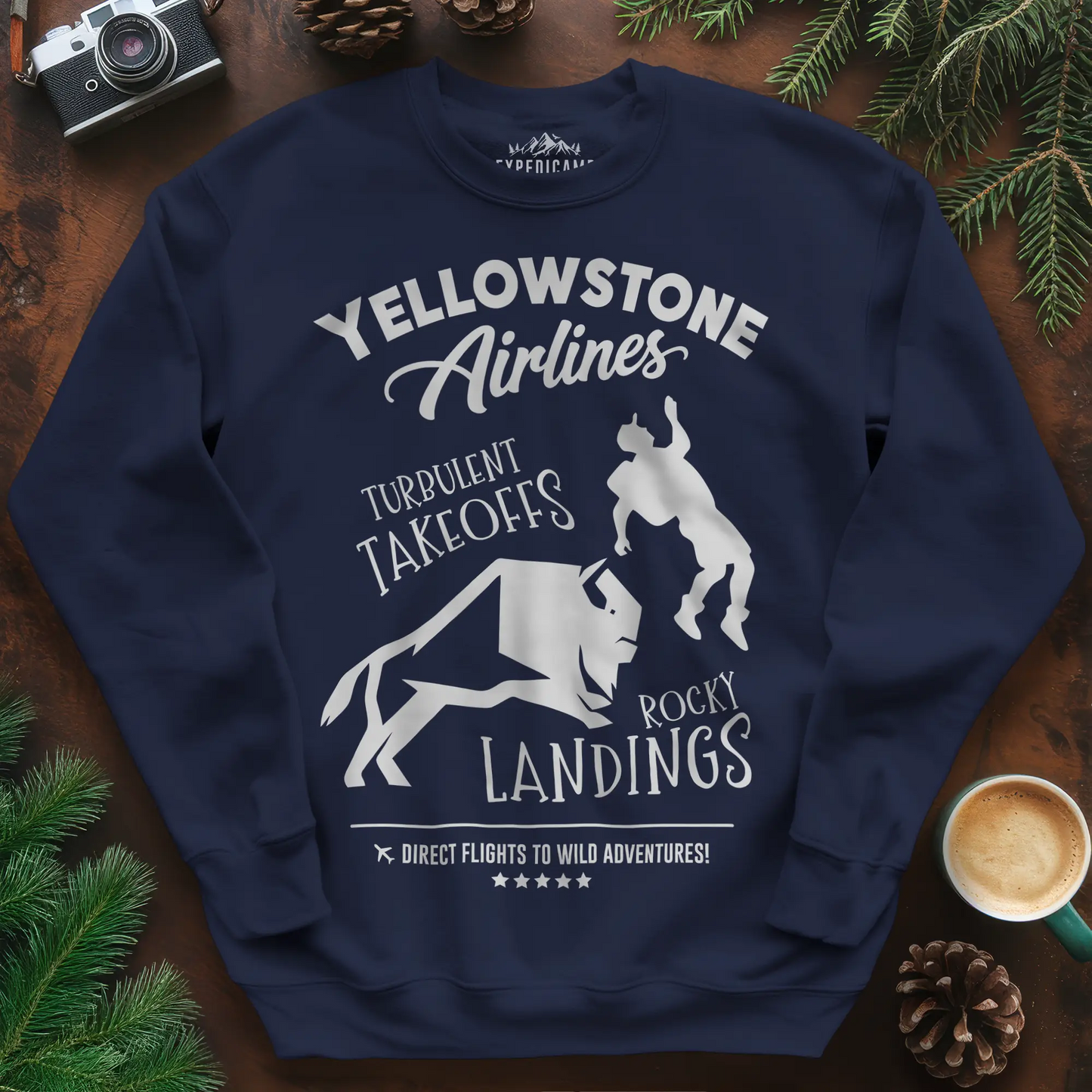 Yellowstone Airlines Sweatshirt - Turbulent Takeoffs & Rocky Landings