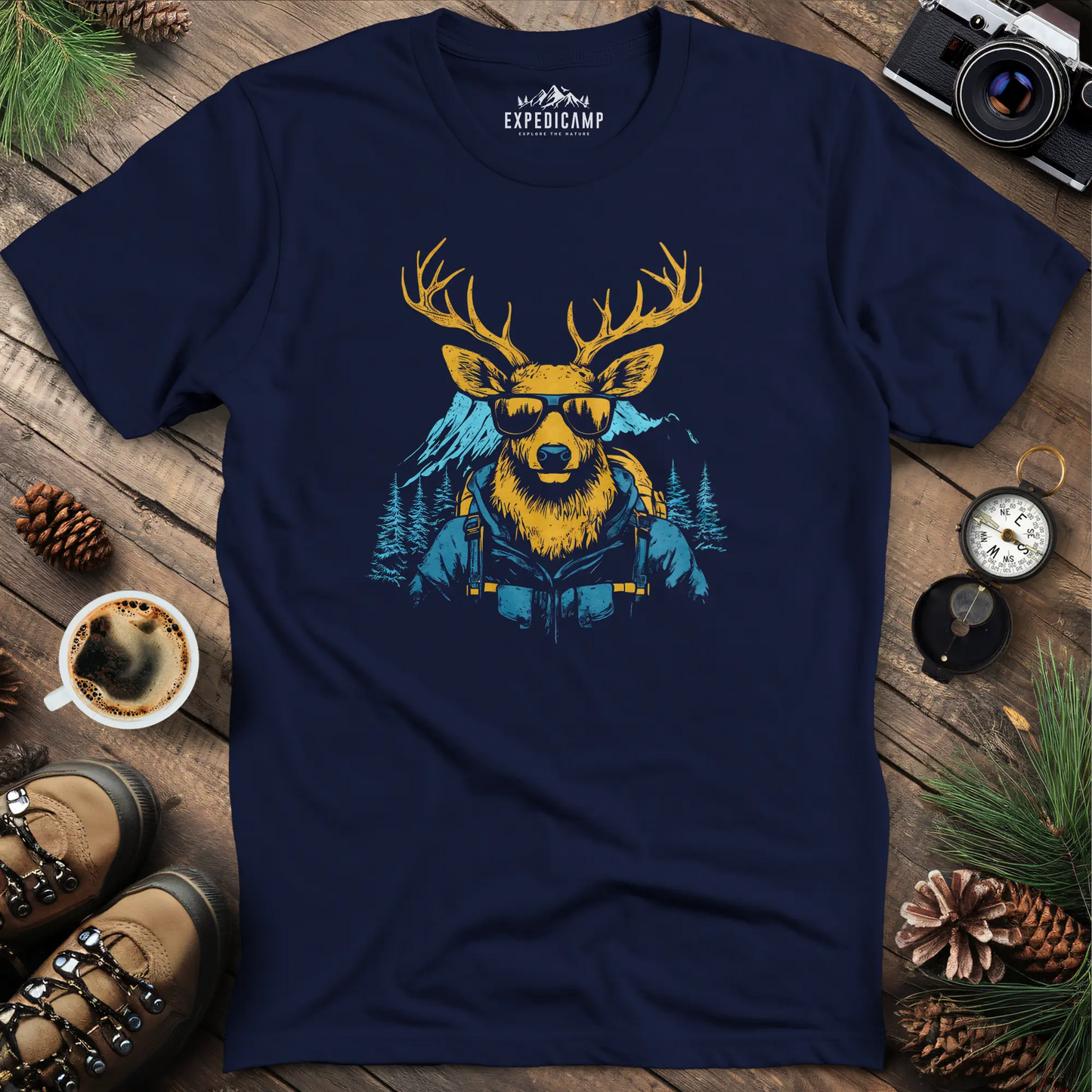 Cool Deer T-Shirt – Stylish Deer with Sunglasses Wilderness Design