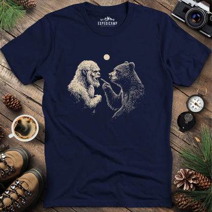 Bear and Bigfoot Argument T-Shirt – Wilderness Debate