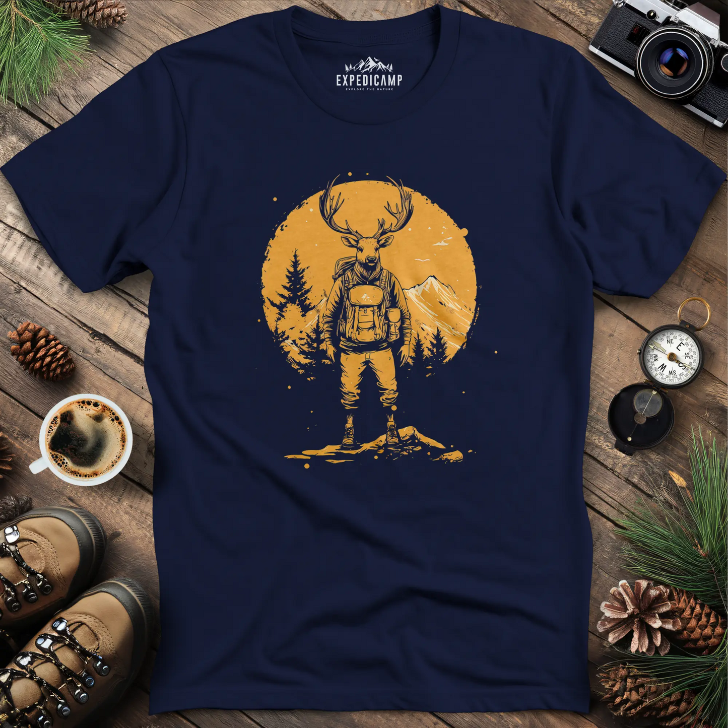 Deer Hiker T-Shirt – Graceful Adventurer