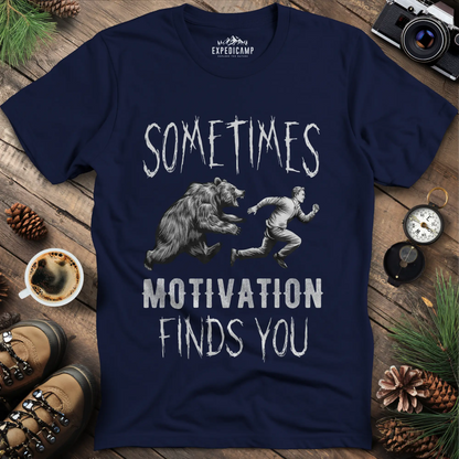 Sometimes Motivation Finds You - Hiker's Run T-Shirt