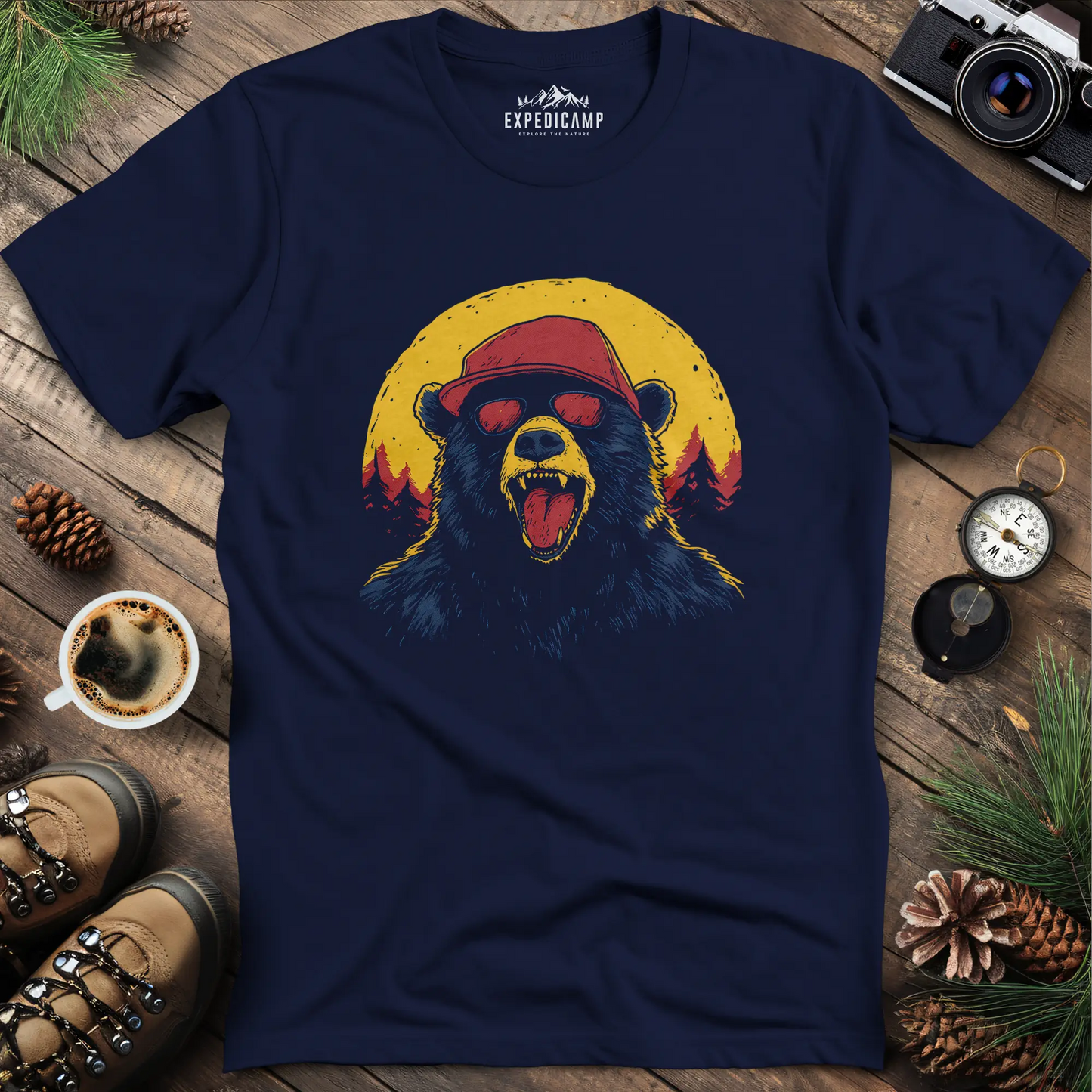 Sunglasses Bear T-Shirt – Cool Bear in the Wild Design