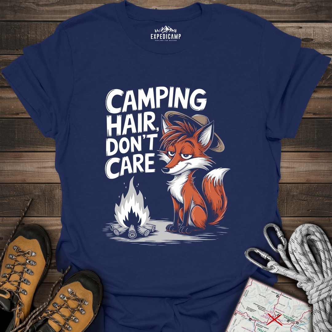 Camping Hair Don't Care Fox T-Shirt