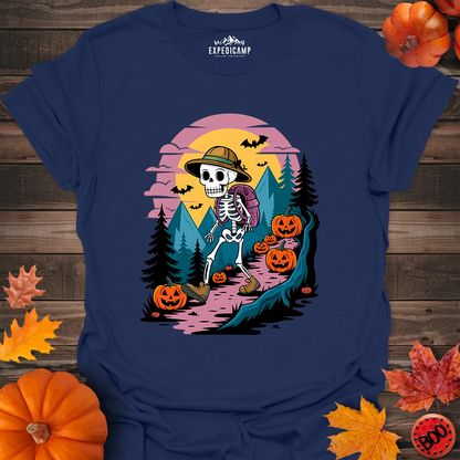 Skeleton Hiker Hike Forever T-Shirt