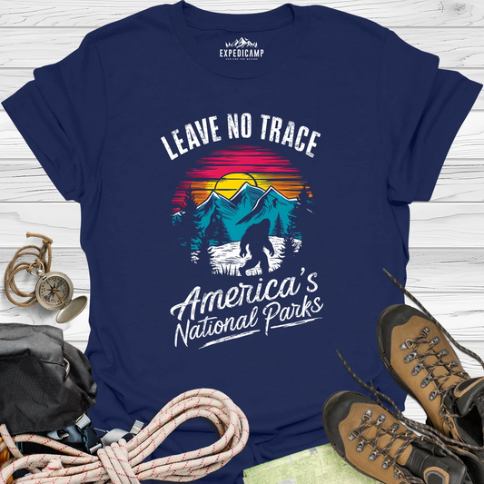 Bigfoot Leave No Trace America's National Parks T-Shirt