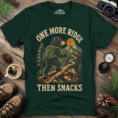 One More Ridge Then Snacks Hiking Bear Shirt