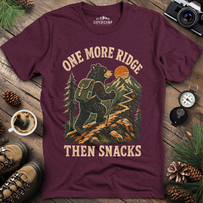 One More Ridge Then Snacks Hiking Bear Shirt