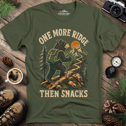 One More Ridge Then Snacks Hiking Bear Shirt