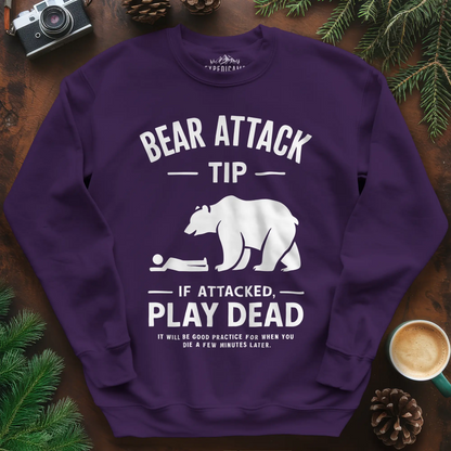 Bear Attack Tip Sweatshirt – Funny Wilderness Survival Sweatshirt