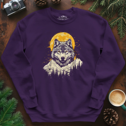 Golden Moon Wolf Sweatshirt