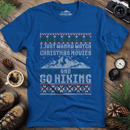 Christmas Movies and Hiking T-Shirt