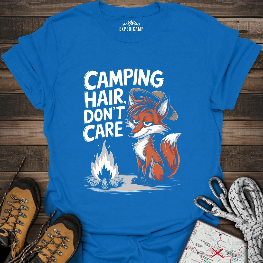 Camping Hair Don't Care Fox T-Shirt