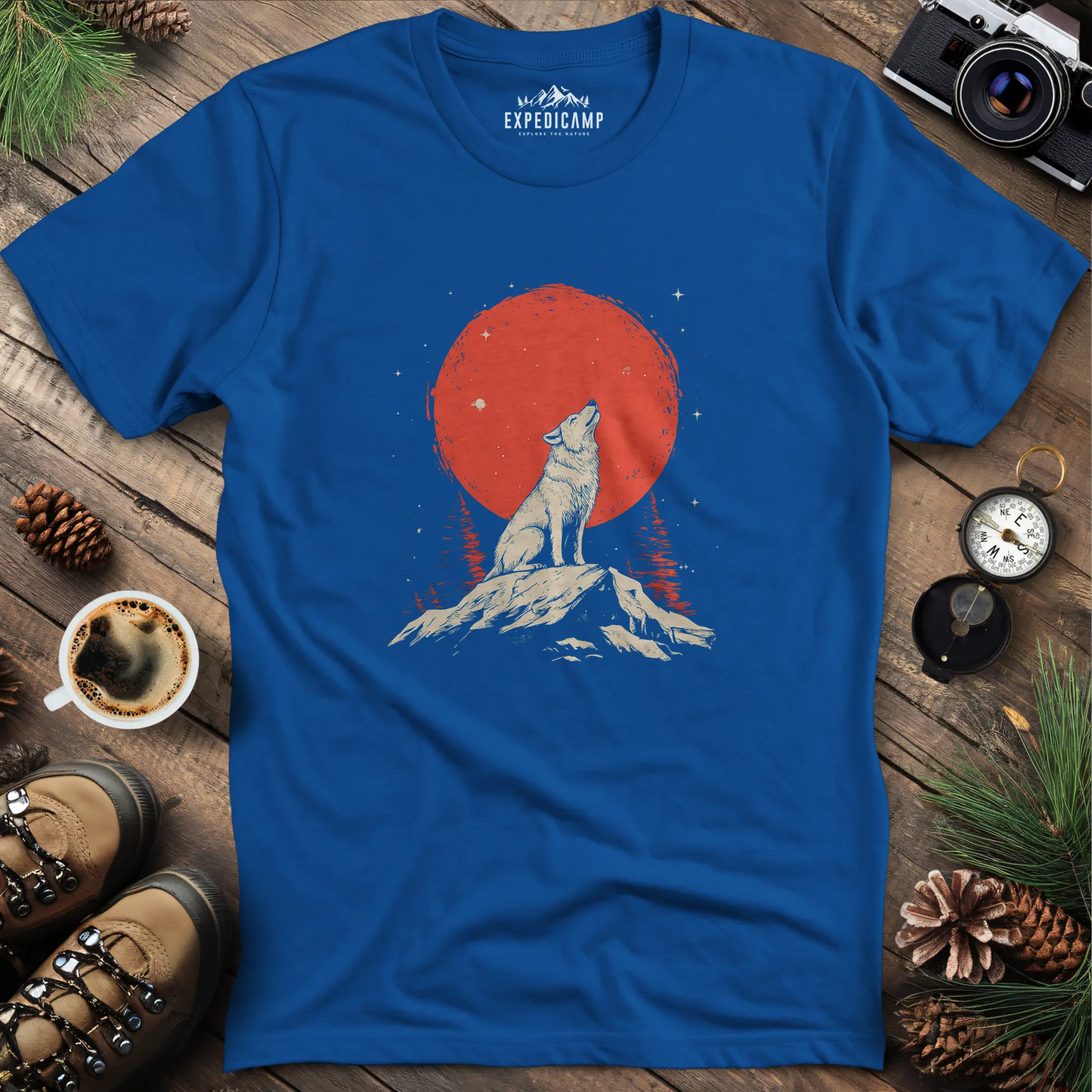 Red Moon Wolf T-Shirt