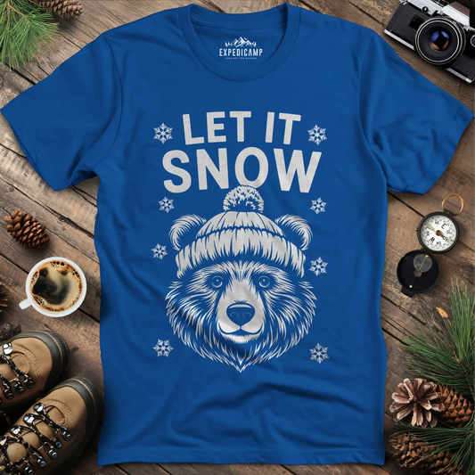 Let It Snow Bear T-Shirt - Cozy Winter