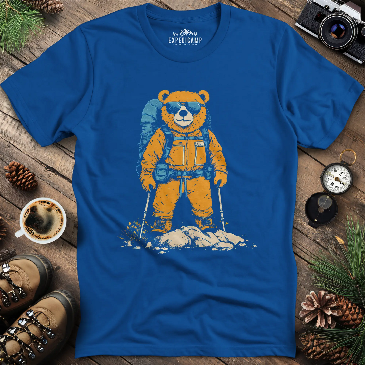 Backpacking Bear T-Shirt – Cool Hiking Bear Adventure Design