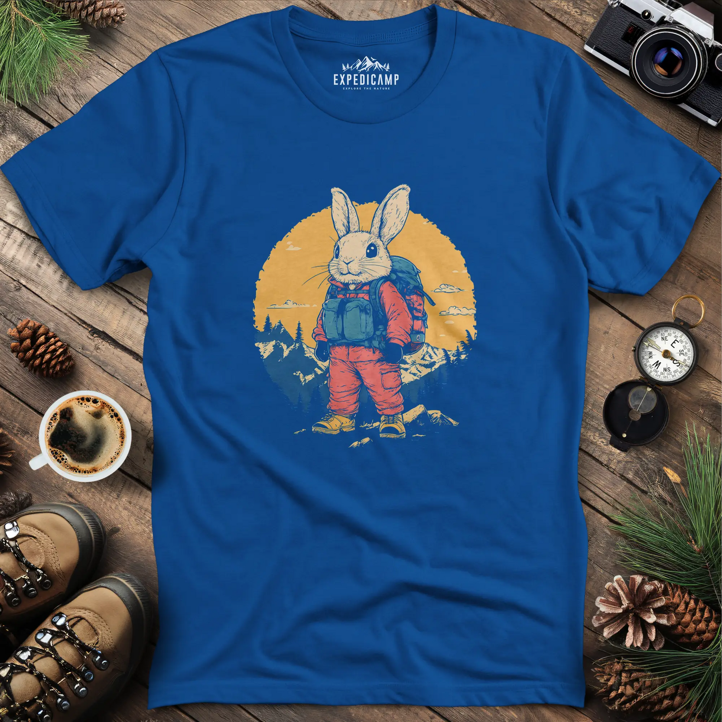 Backpacking Bunny T-Shirt – Cute Rabbit on an Outdoor Adventure