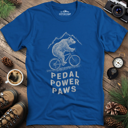 Pedal Power Paws T-Shirt – Cycling Bear Adventure