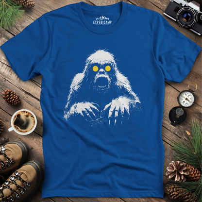 Bigfoot with Glowing Eyes T-Shirt – Mysterious Creature in the Dark