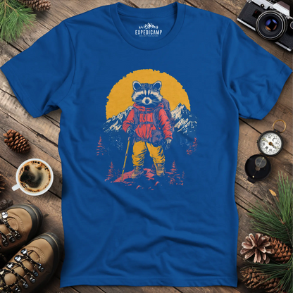 Raccoon Hiker T-Shirt – Mischievous Trailblazer