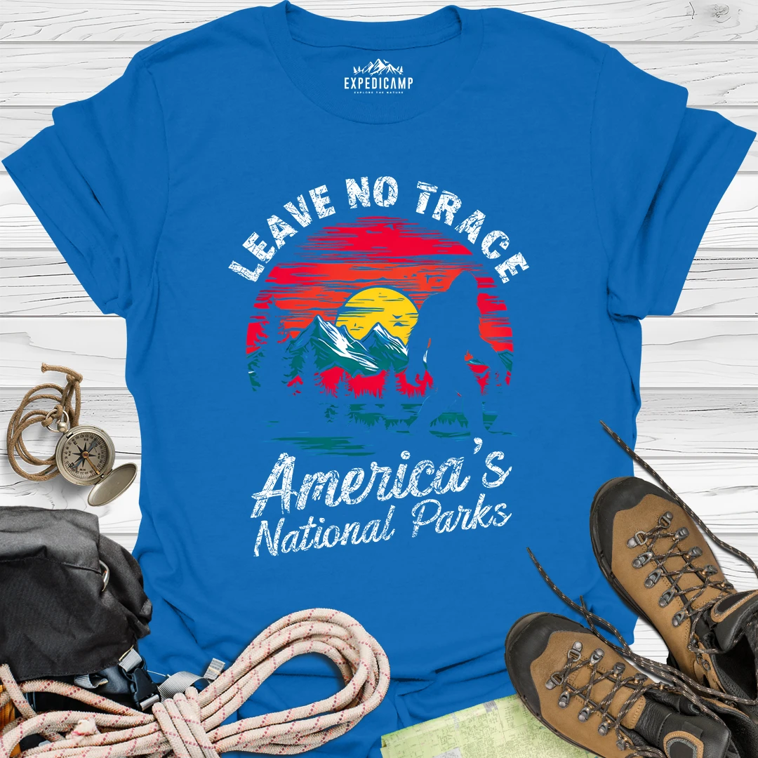 Bigfoot Leave No Trace America's National Parks T-Shirt