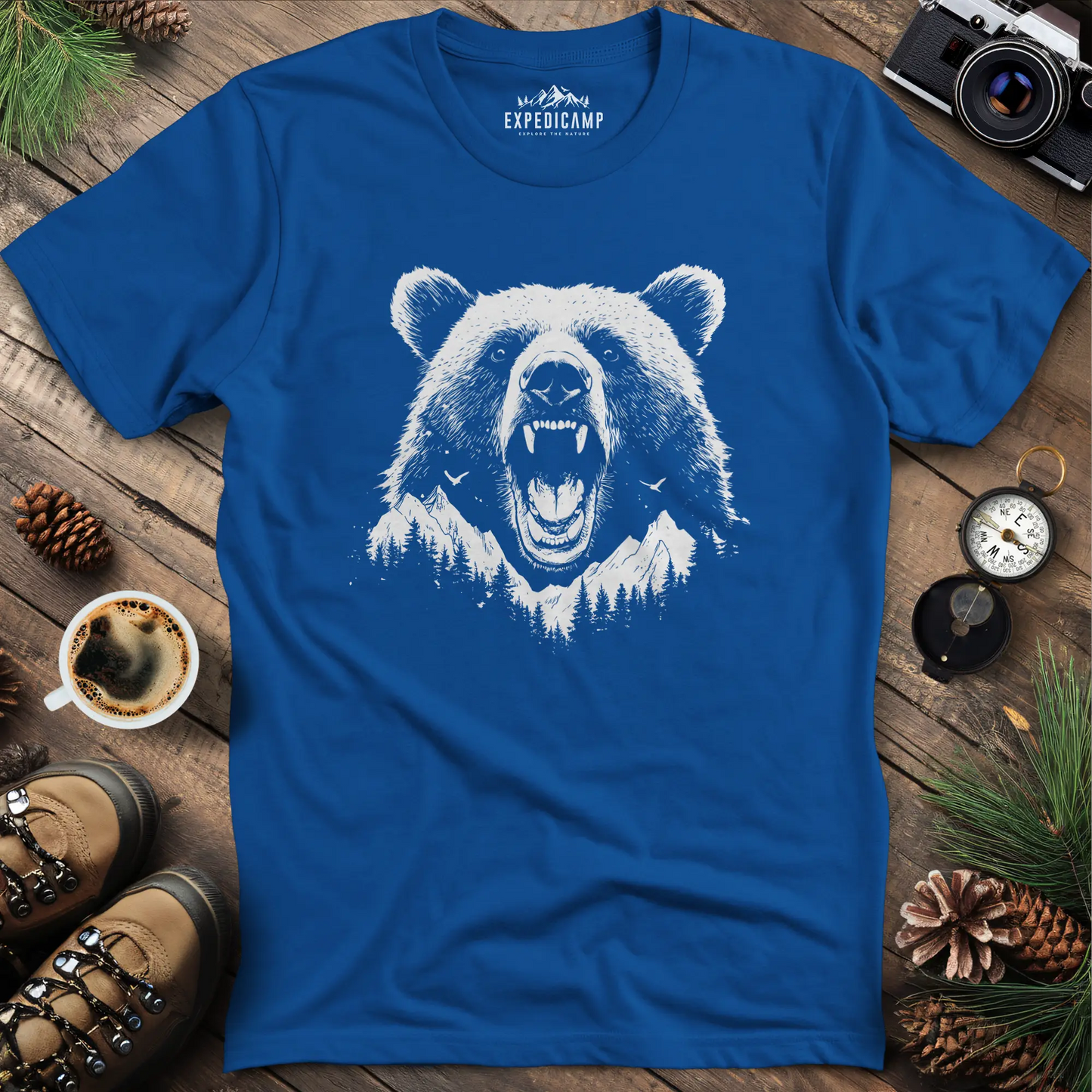 Mountain Roaring Bear T-Shirt – Power of the Wilderness