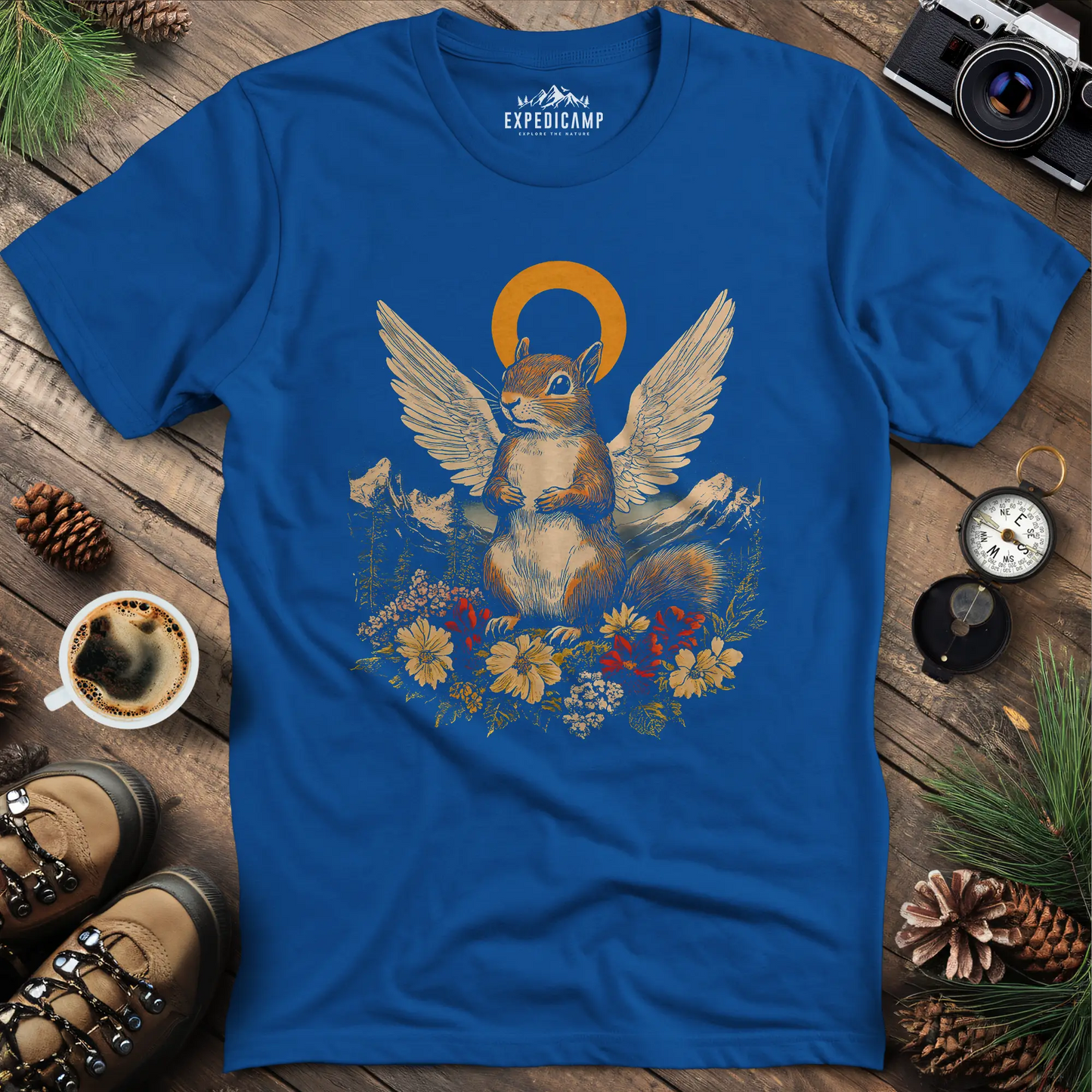 Angel Squirrel T-Shirt - Peanut's Guardian of Nature Design