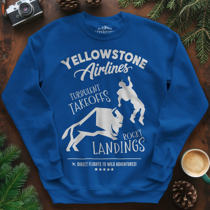 Yellowstone Airlines Sweatshirt - Turbulent Takeoffs & Rocky Landings