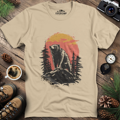 Bear at Sunset T-Shirt for Nature Enthusiasts