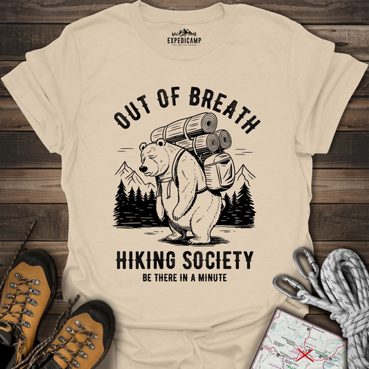 Out Of Breath Hiking Society Bear T-Shirt